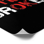 OK, ich bin gebrochene unsichtbare Krankheit Psych Poster (Ecke)