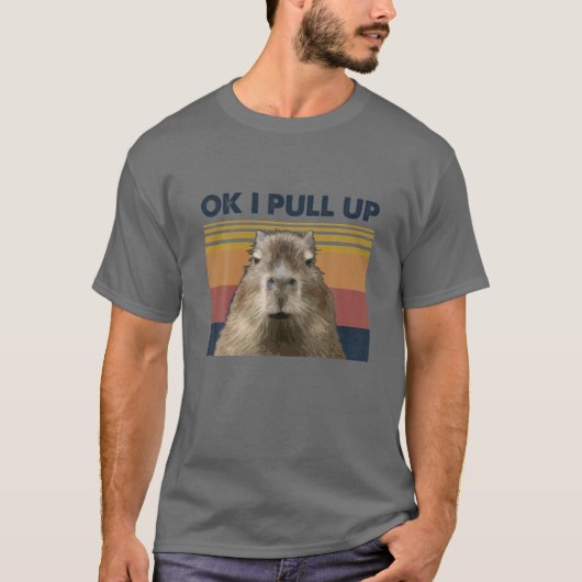 Ok, ich hole Capybara Retro Vintag T-Shirt (Vorderseite)