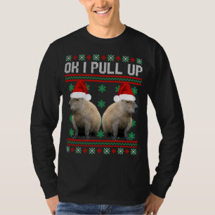 Ok, ich hole Capybara Ugly Christmas Sweater Meme T-Shirt