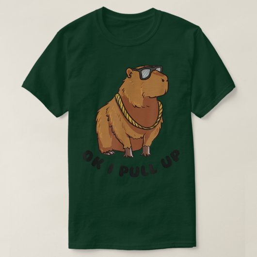 Ok, ich ziehe die lustige Capybara Brille durch Me T-Shirt (Design vorne)