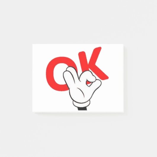 ok man ja arbeitet lustig post-it klebezettel (Vorderseite)