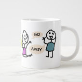 OK-Neustart & Go Away Jumbo-Tasse von RoseWrits (Rechts)