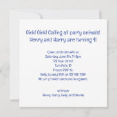 Ok! Ok! Alle Party einladen Einladung (Rückseite)