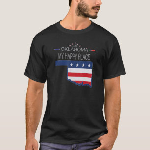 OK Oklahoma Mein glücklicher Ort  USA Staaten Flag T-Shirt