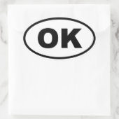 OK Oklahoma Ovaler Aufkleber (Tasche)