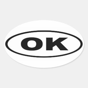 OK Oklahoma Ovaler Aufkleber