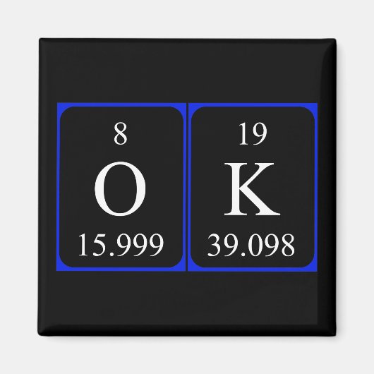 OK Periodenmagnetmagnet Magnet (Vorne)