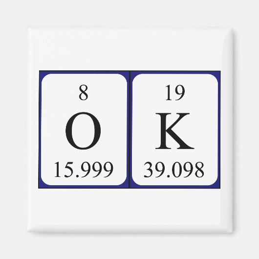 OK Periodenmagnetmagnet Magnet (Vorne)