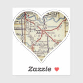 OK Retro Map Aufkleber (Blatt)