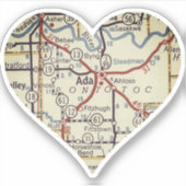 OK Retro Map Aufkleber (Vorderseite)