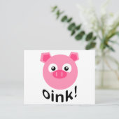 Ok! Schwein Postkarte (Stehend Vorderseite)