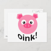 Ok! Schwein Postkarte (Vorne/Hinten)