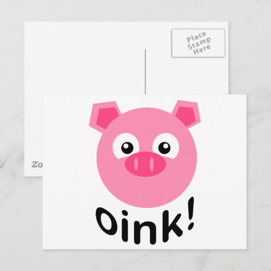 Ok! Schwein Postkarte (Vorne/Hinten)