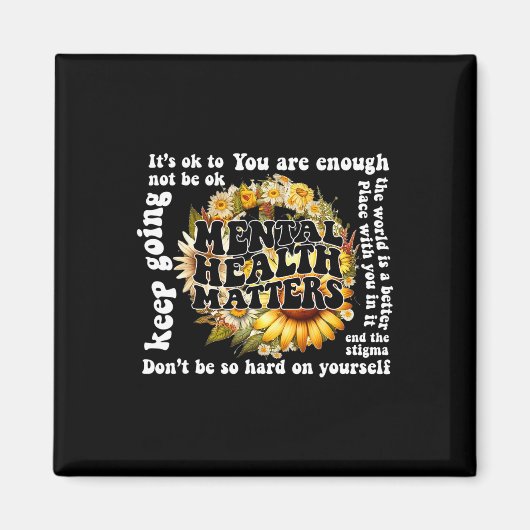 Ok Sunflower Mental Health Problems a Magnet (Vorne)