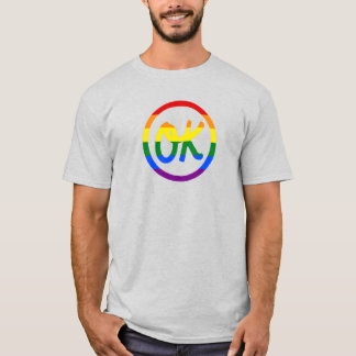 "OK to Be Gay" Regenbogen-T - Shirt