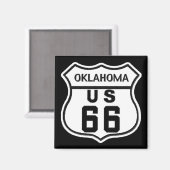 OK US ROUTE 66 MAGNET (Vorderseite/Rückseite)