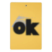 OK Vibes - Simple & Bold" Mini Klemmbrett (Rückseite)