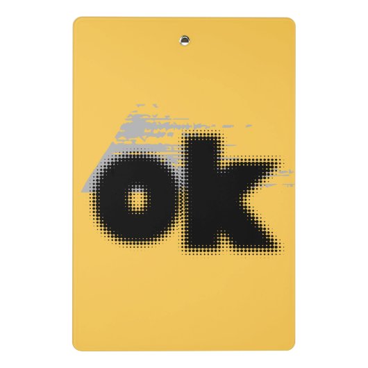 OK Vibes - Simple & Bold" Mini Klemmbrett (Rückseite)