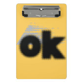OK Vibes - Simple & Bold" Mini Klemmbrett (Vorderseite)