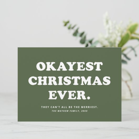 Ok Weihnachten Weihnachten Jemals lustige grüne We (Stehend Vorderseite)