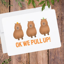 "Ok, wir holen auf!" Capybara Meme Feiertagskarte