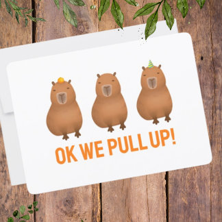 "Ok, wir holen auf!" Capybara Meme Feiertagskarte