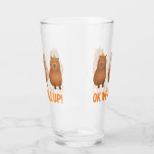 "Ok, wir holen auf!" Funny Capybara Meme Glas (Links)