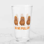"Ok, wir holen auf!" Funny Capybara Meme Glas (Vorderseite)