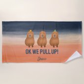 "Ok, wir holen auf!" Funny Capybara Meme Personali Strandtuch (Vorderseite)