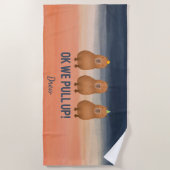 "Ok, wir holen auf!" Funny Capybara Meme Personali Strandtuch (Vorderseite)