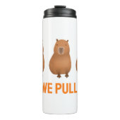 "Ok, wir holen auf!" Funny Capybara Meme Thermosbecher (Vorderseite)