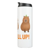 "Ok, wir holen auf!" Funny Capybara Meme Thermosbecher (Nach rechts gedreht)