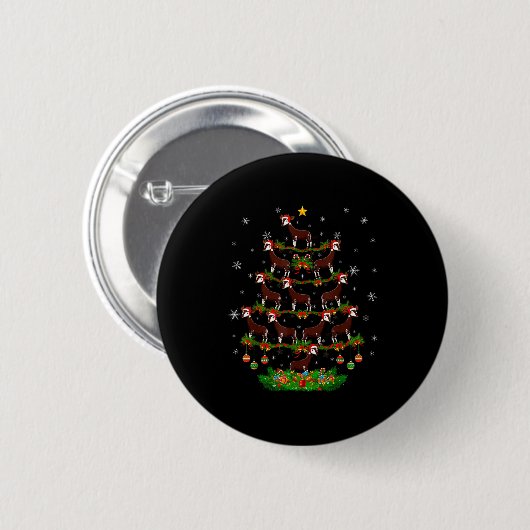 Oka Christmas Tree Funny Xmas Lover  Button (Vorne & Hinten)
