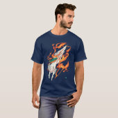 Okami Amaterasu Sonnengott Wolfhe Große Welle Vide T-Shirt (Vorne ganz)