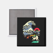 Okami Amaterasu Sun God Wolf The Great Wave Video Magnet (Vorderseite/Rückseite)