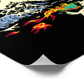 Okami Amaterasu Sun God Wolf The Great Wave Video Poster (Ecke)