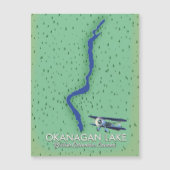 Okanagan Lake British Columbia Kanada Karte (Vorderseite)