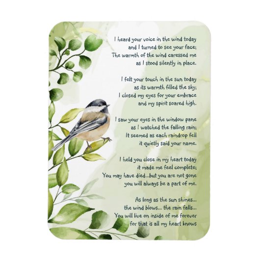 Okanagan Lake Ich hörte Wind Call Your Name Magnet (Vertikal)