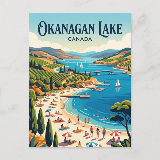 Okanagan Lake Kanada Postkarte (Vorderseite)