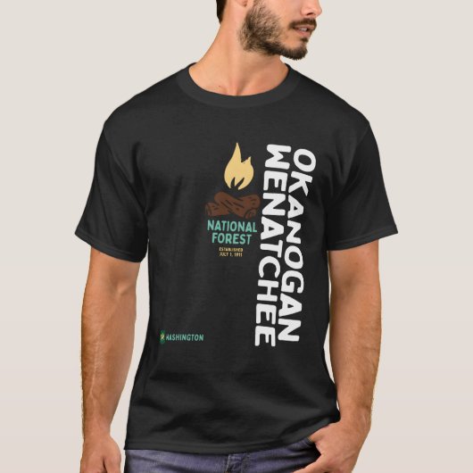 Okanagan Wenatchee National Forest Vertical Washin T-Shirt (Vorderseite)