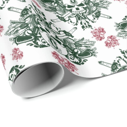 O'Kane Logo-Packpapier (Grün u. Rot) Geschenkpapier (Rolleneckpunkt)