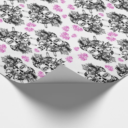 O'Kane Logo-Packpapier (Schwarzes u. Rosa) Geschenkpapier (Ecke)