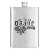 O'Kane Sache-Flasche (Silber) Flachmann (Vorderseite)