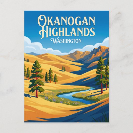 Okanogan Highlands USA Postkarte (Vorderseite)