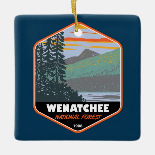 Okanogan Wenatchee National Forest Washington Keramikornament (Vorderseite)