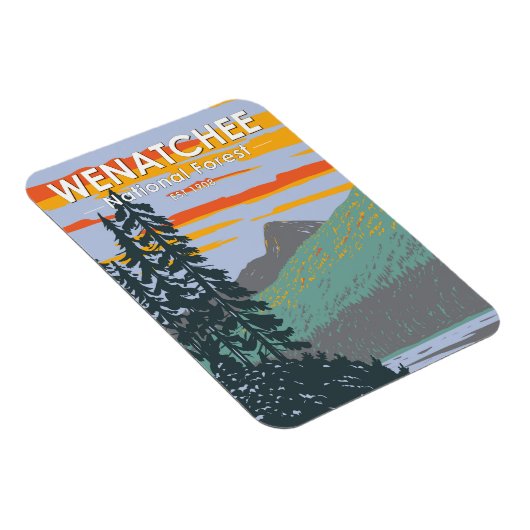 Okanogan Wenatchee National Forest Washington Magnet (Rechte Seite)