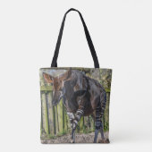 Okapi an der Zoo Taschen-Tasche Tasche (Rückseite)