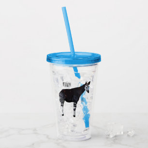 Okapi cartoon Illustration Acryltrinkbecher