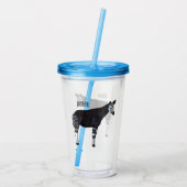 Okapi cartoon Illustration Acryltrinkbecher (Rückseite)