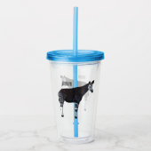 Okapi cartoon Illustration Acryltrinkbecher (Vorderseite)